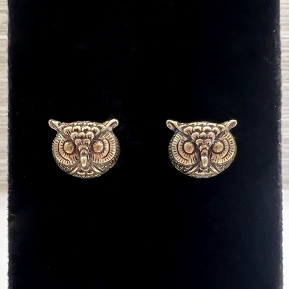 Vintage Owl Earrings - Picture 2 of 6